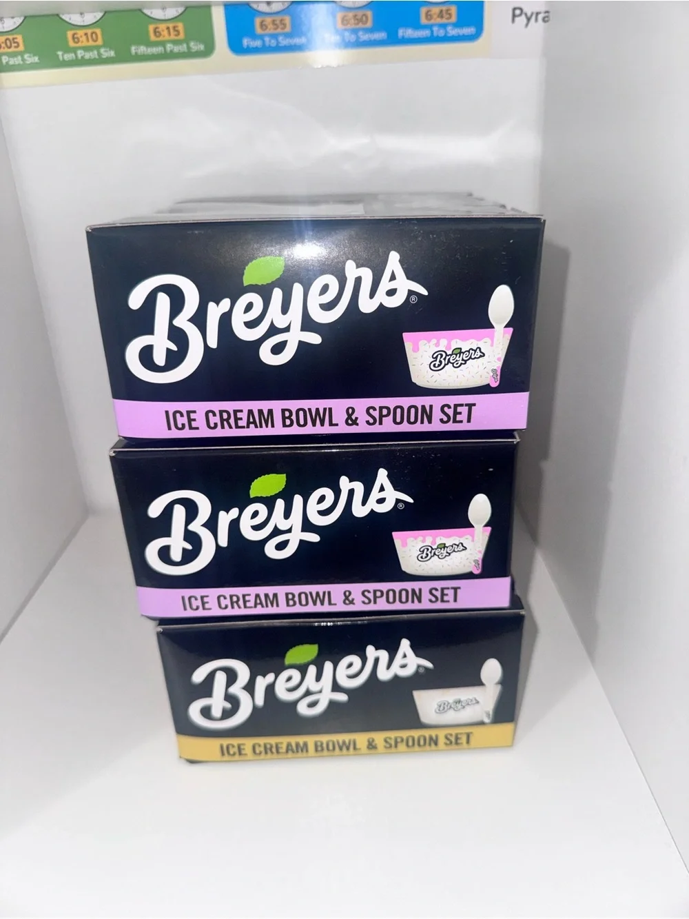 Breyer Pink and White Ice Cream Bowl & Spoon Party Set - Sprinkles